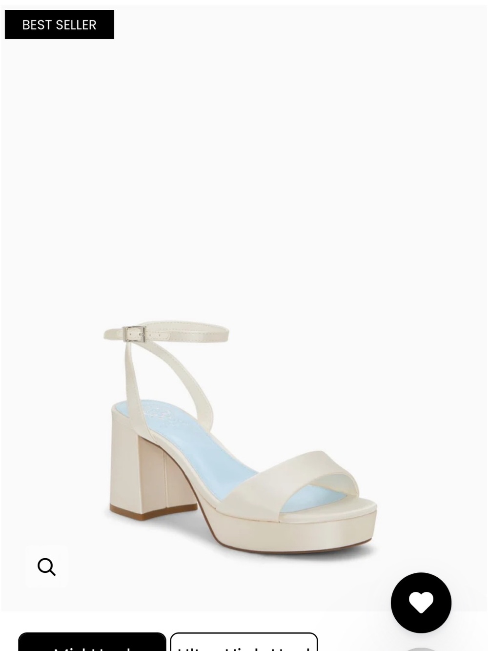 Vince Camuto Cream Ankle-Strap Platform Sandal